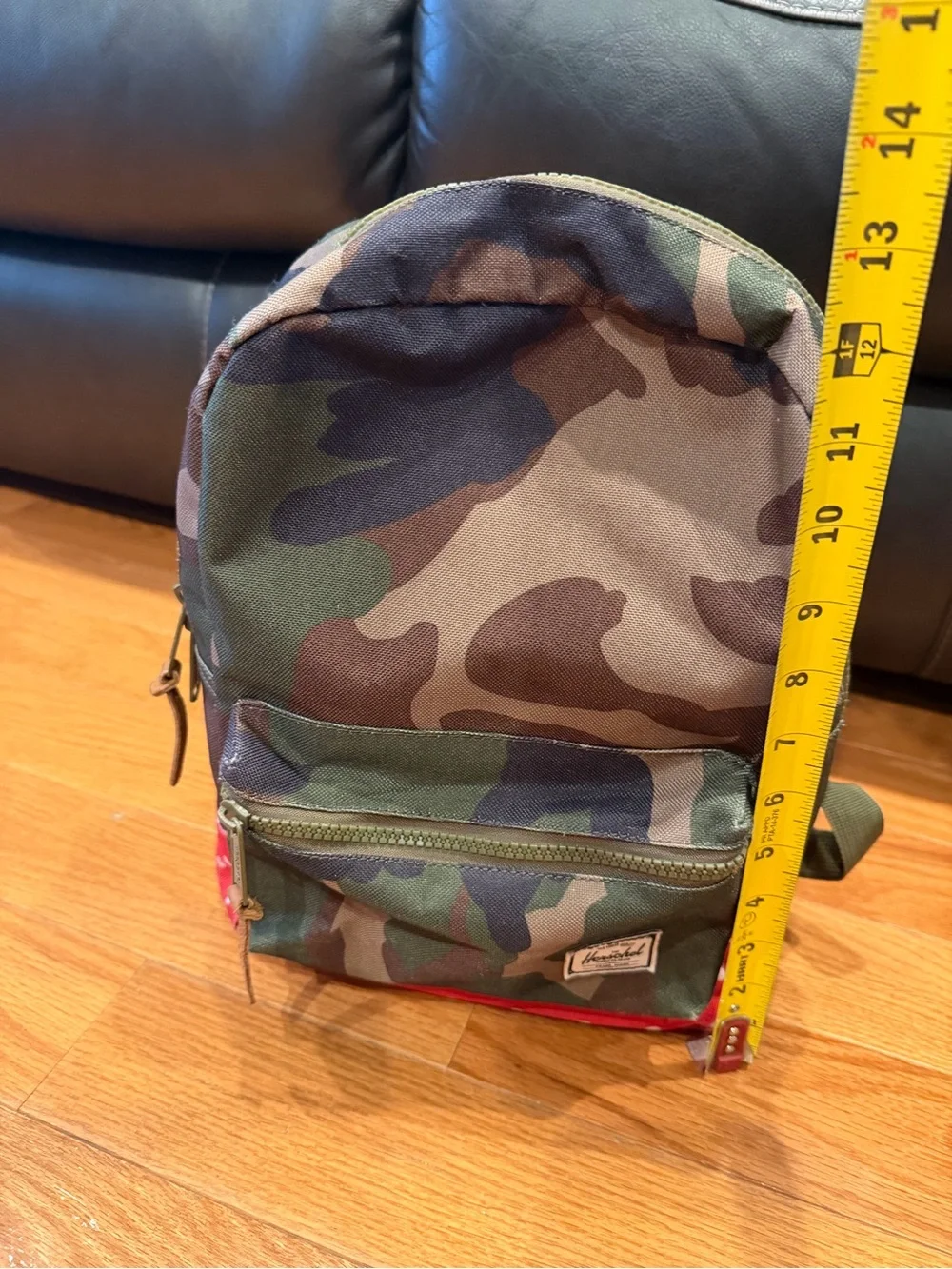 Vintage Herschel Supply Co. Youth Camo Backpack Red Polka Dot